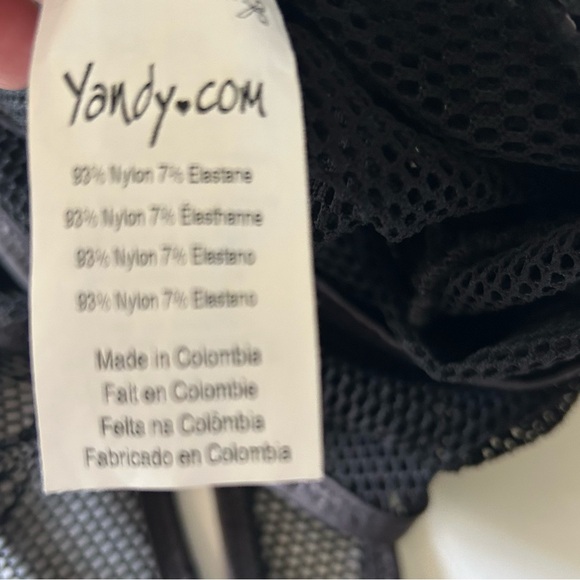 Yandy Black Sheer Mesh See Through Fishnet Stretch Low Back bodysuit Size M - Picture 11 of 11